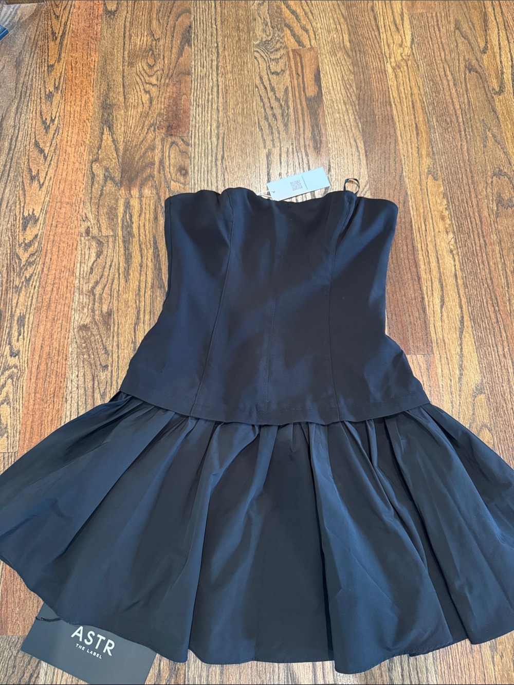 Astr Black Strapless Fit-and-Flare Cocktail Dress. XS new